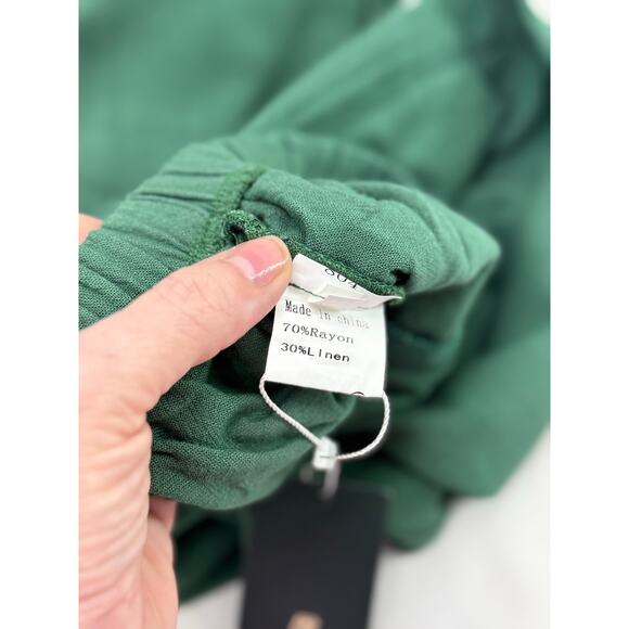 New purpearl green wide leg pants large - Picture 7 of 11